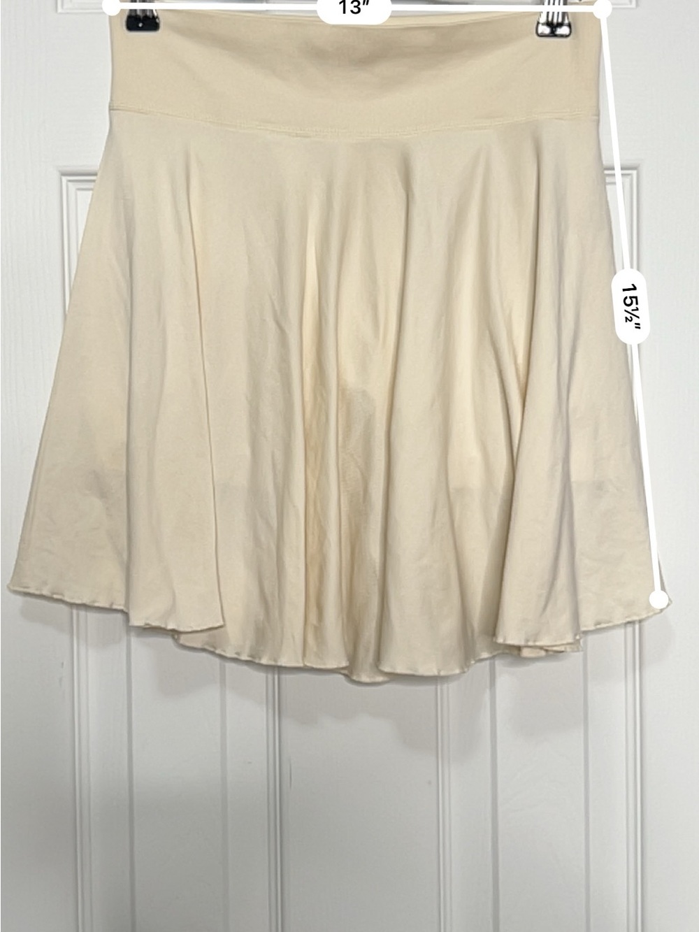OQQ High Rise Athletic Tennis Skort with Built-In Shorts Cream Size L - Picture 4 of 6